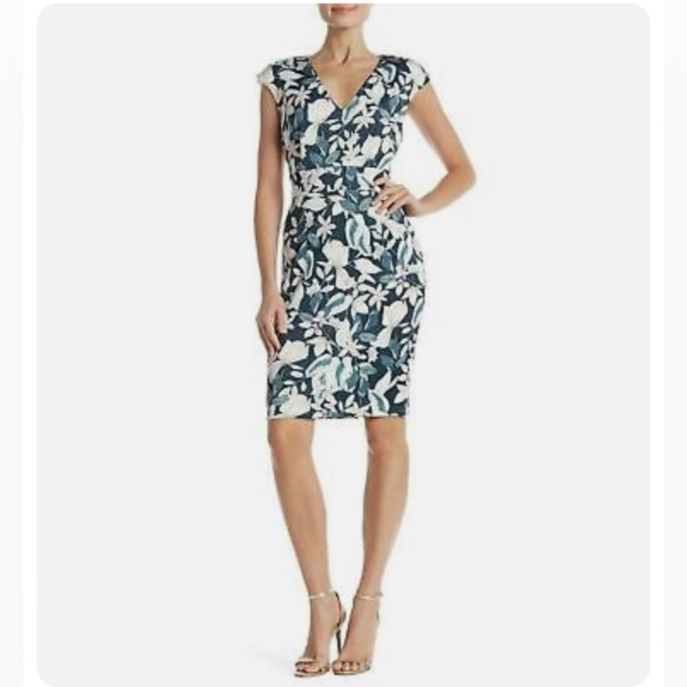 Alexia Admor Dress, Medium, Green, Pink, White